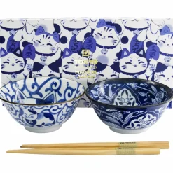 Kawaii Cat Tayo skålsett med spisepinner
