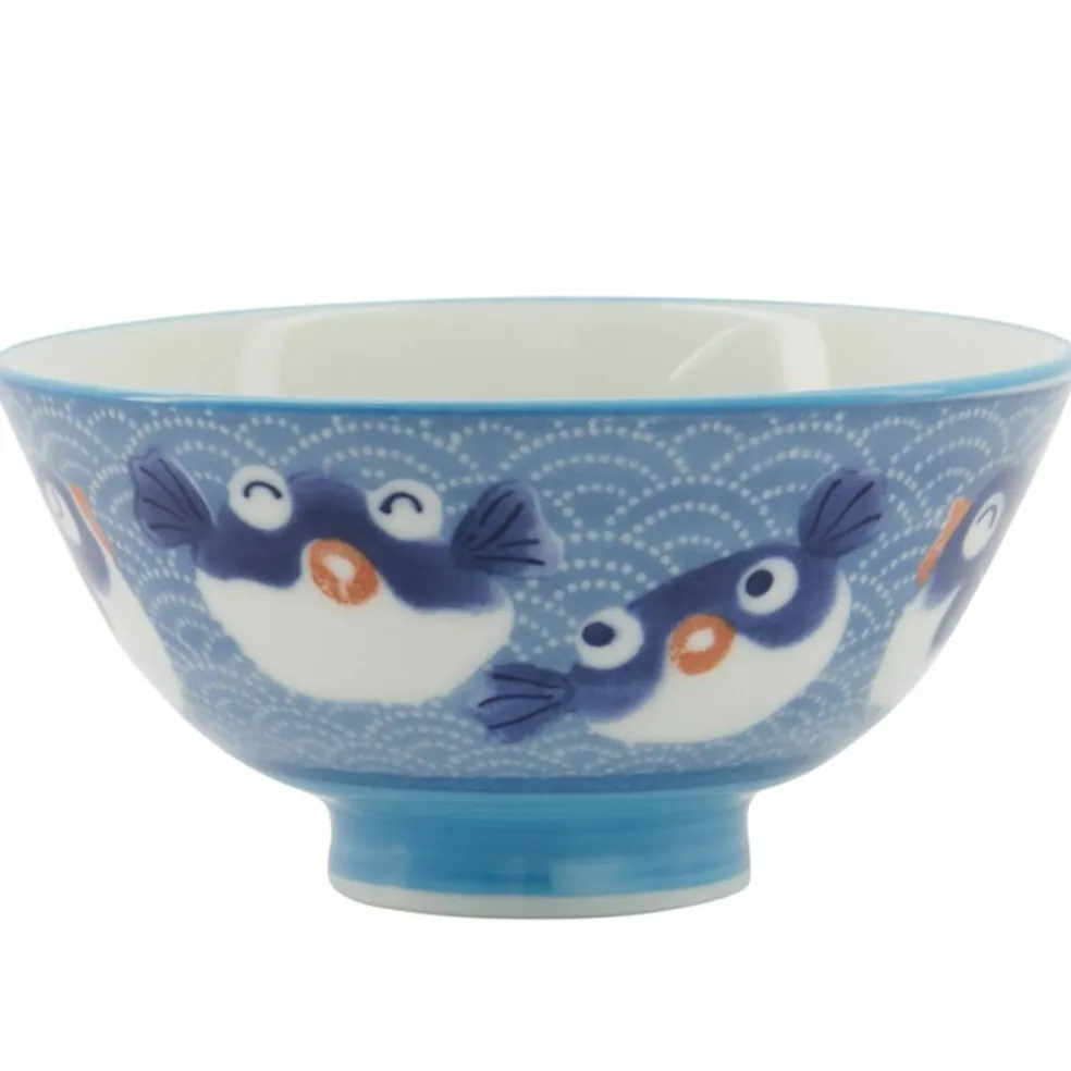 Kawaii Fish Blue skål, 11 cm