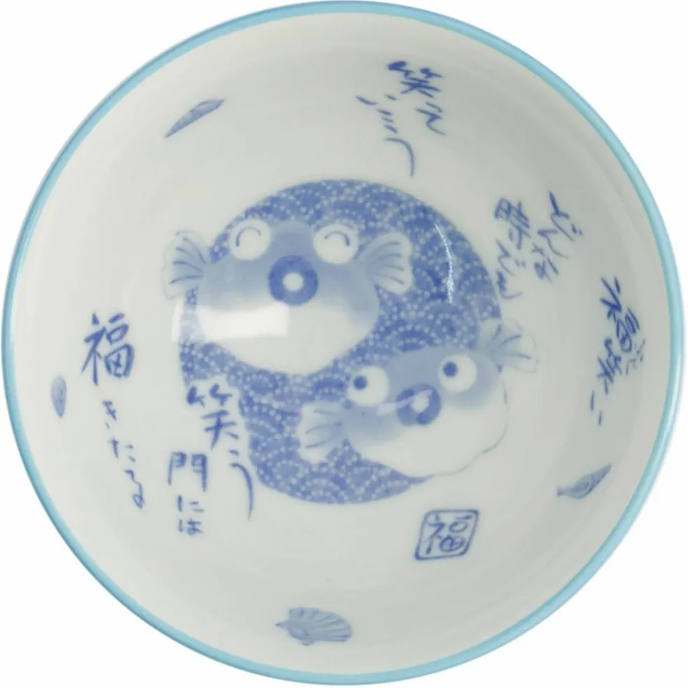 Kawaii Fish Blue skål, 11 cm