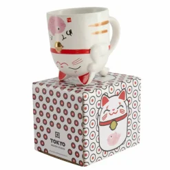 Kawaii Lucky Cat krus, 35 cl, blue