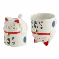 Kawaii Lucky Cat krus, 35 cl, blue