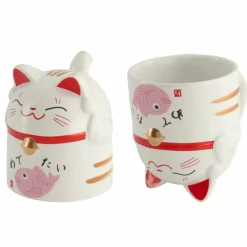 Kawaii Lucky Cat krus, 35 cl, pink
