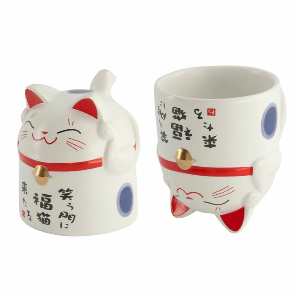 Kawaii Lucky Cat krus, 35 cl, pink