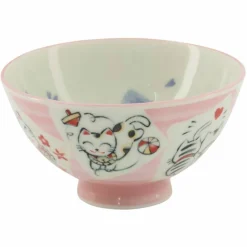 Kawaii skål 11 cm, fish pink