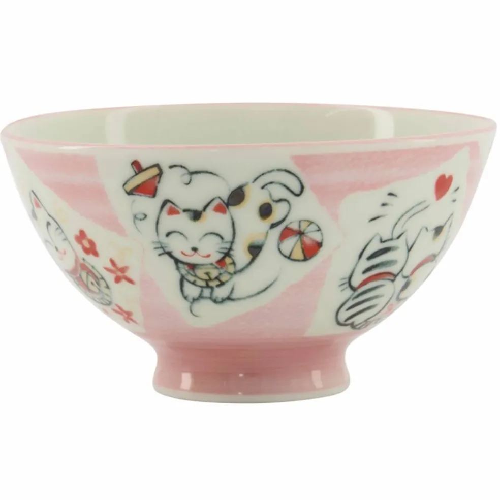 Kawaii skål 11 cm, fish pink