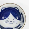 Kawaii Tayo Cat Neko skål 0,5 liter, blå/hvit (33414)