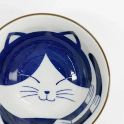 Kawaii Tayo Cat Neko skål 0,5 liter, blå/hvit (33413)