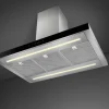 KBTI9L4VN fritthengende ventilator 90 cm, rustfritt stål/glas