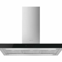 KBTI9L4VN fritthengende ventilator 90 cm, rustfritt stål/glas