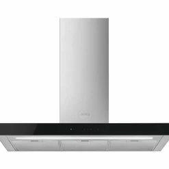 KBT9L4VN veggmontert ventilator 90 cm, rustfritt stål/glas