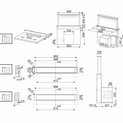 KDD90CNE2 benkeventilator 90 cm, rustfritt stål