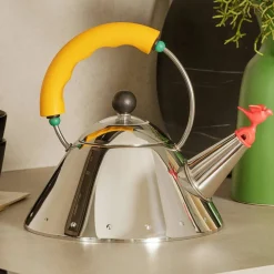 Kettle fløytekjele 1 liter, rustfritt stål/gul