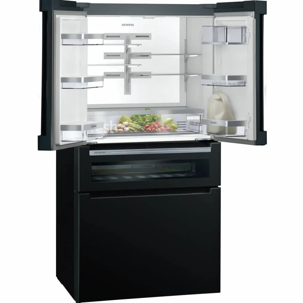 KF96RSBEA iQ700 French door kjøle- og fryseskap, svart