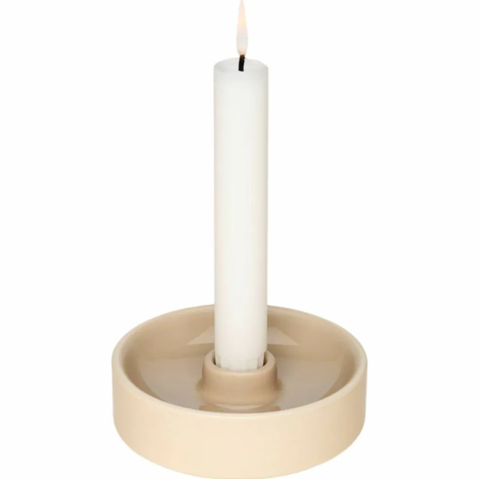 Kirnu lysestake 11 x 3,5 cm, beige
