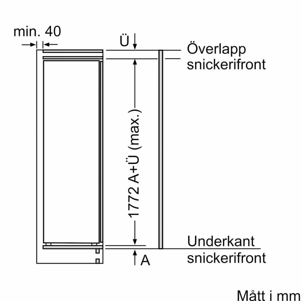 KI81RVFE0 iQ300 kjøleskap, integrert