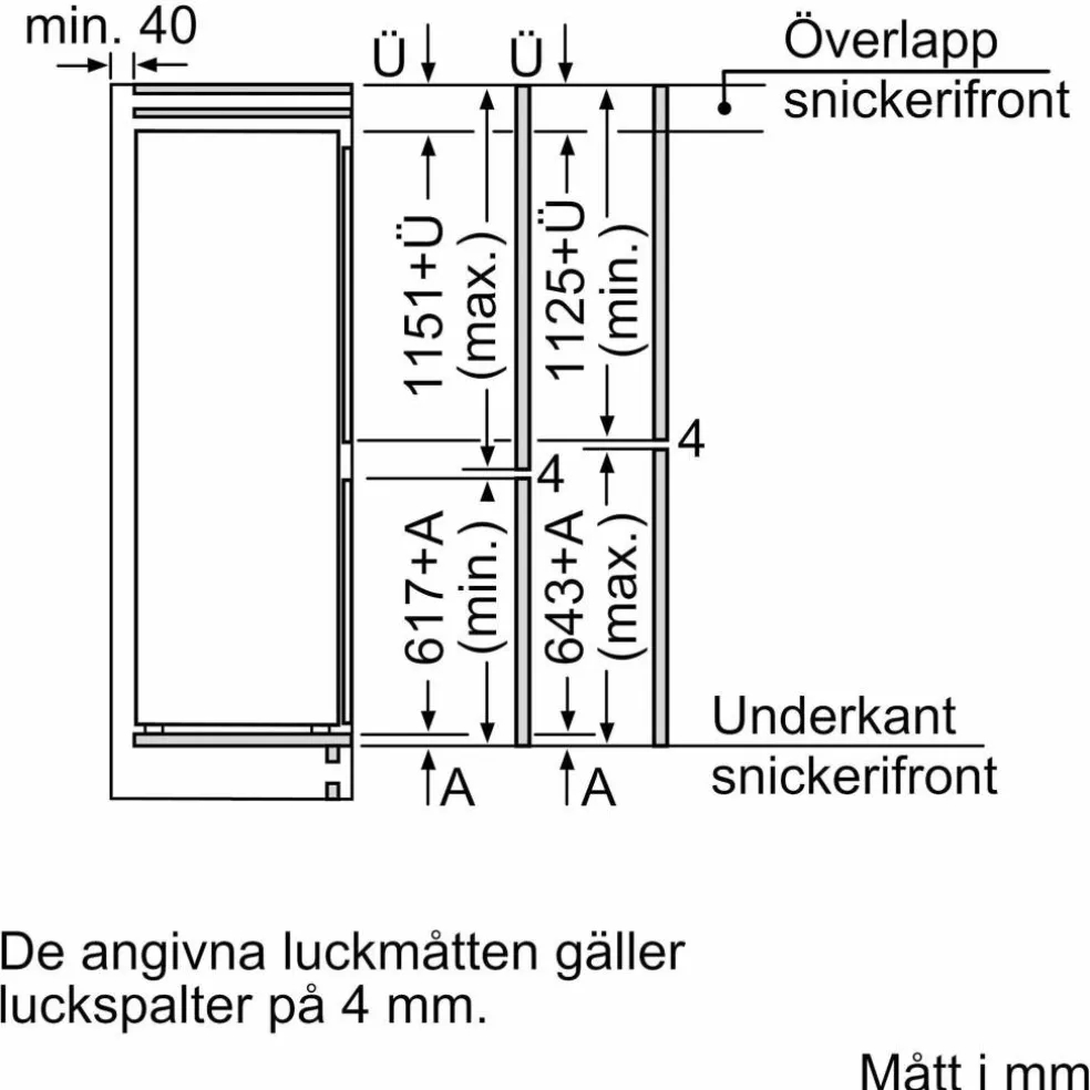 KI87VVFE1 iQ300 kjøleskap, integrert