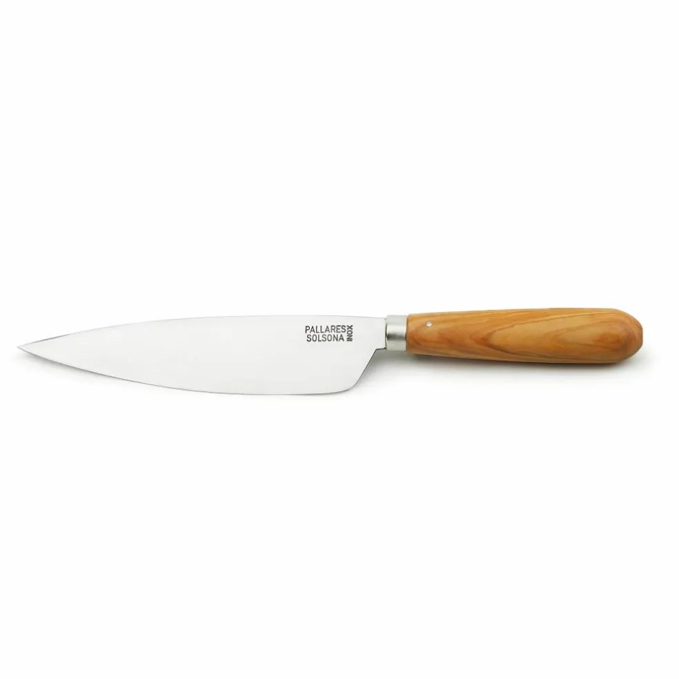 Kjøkkenkniv 9 cm, rustfritt stål/oliventre