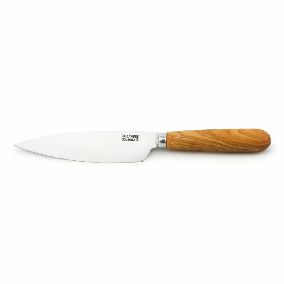 Kjøkkenkniv 16 cm, rustfritt stål/oliventre