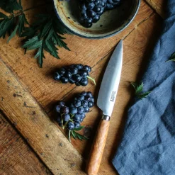 Kjøkkenkniv 13 cm, rustfritt stål/oliventre