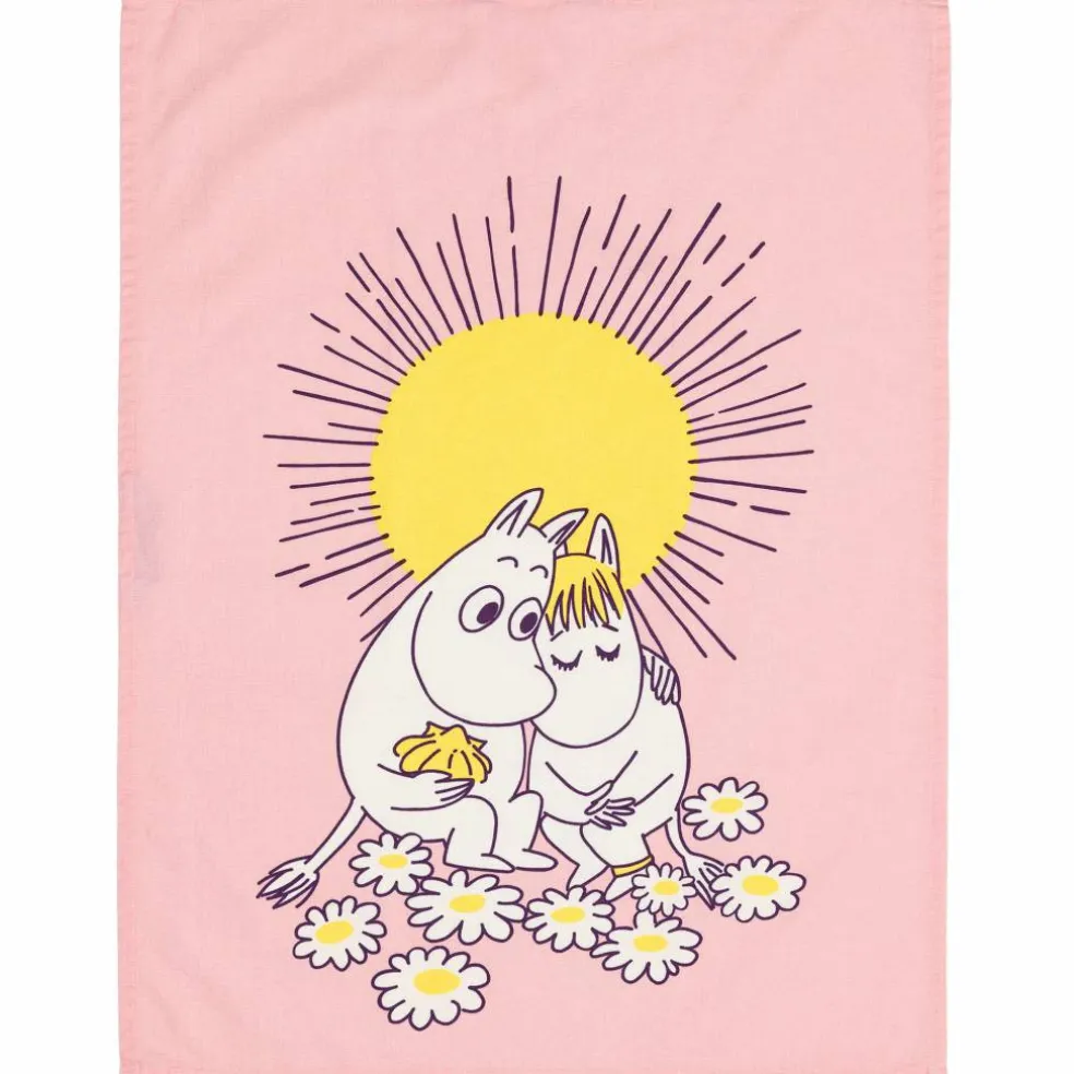 Kjærester kjøkkenhåndkle 50 × 70 cm, rosa