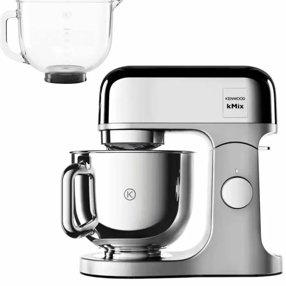 KMix KMX760CH kjøkkenmaskin med ekstra glassbolle 5 liter, krom