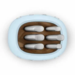Knivblokk med kniver 6 stk, blå