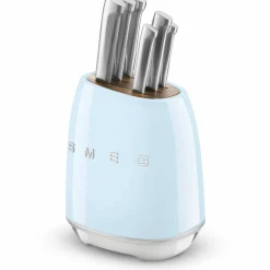Knivblokk med kniver 6 stk, creme