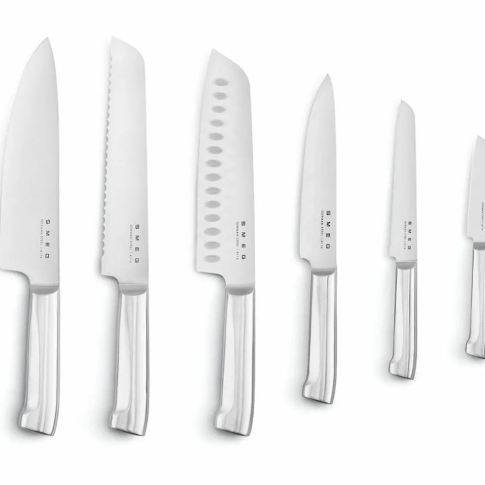 Knivblokk med kniver 6 stk, svart