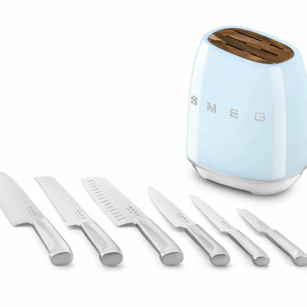 Knivblokk med kniver 6 stk, svart