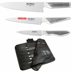 Knivsett 3 deler + knivveske for 11 kniver