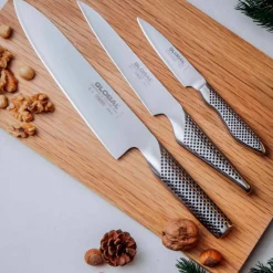 Knivsett 3 deler + knivveske for 11 kniver