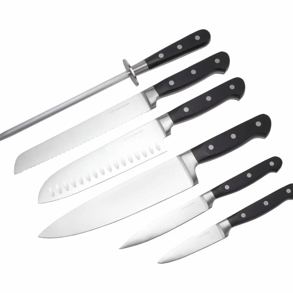 Knivsett 6 deler 1.4116 stål, klassisk design