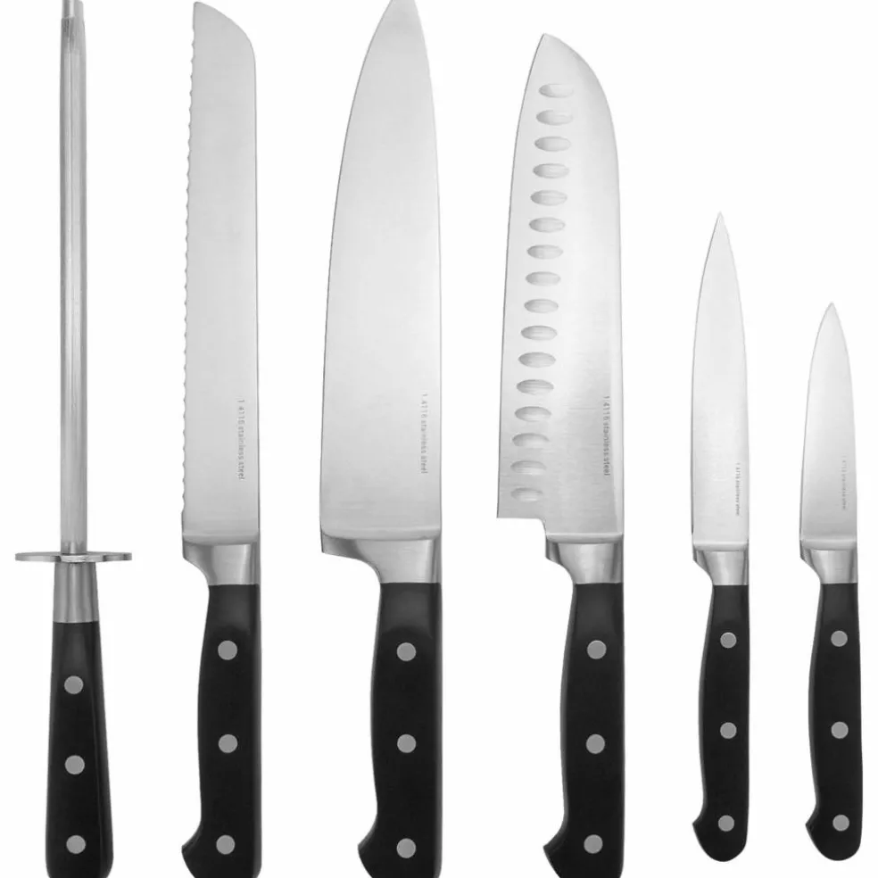 Knivsett 6 deler 1.4116 stål, klassisk design