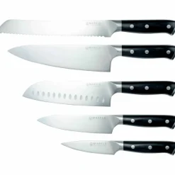 Knivsett, 5 kniver, svart