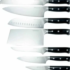 Knivsett, 7 kniver, svart