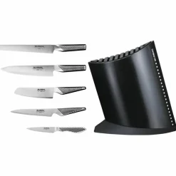 Knivsett med knivblok Svart