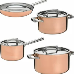 Kobber Grytesett 4 deler