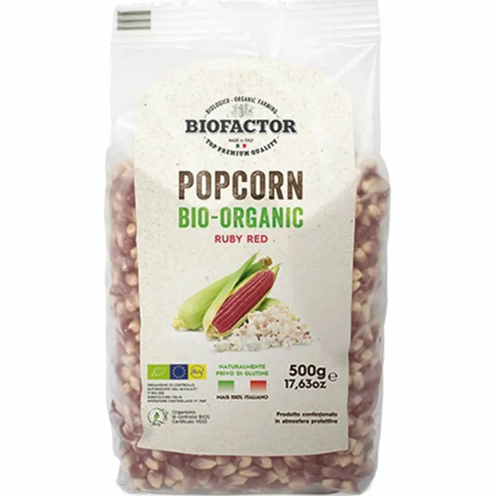 Økologisk popcorn 500g, røde