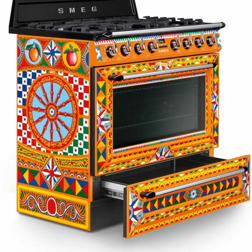 Komfyr m. gasskoketopp Dolce & Gabbana Divina Cucina TR90DGC9 90 cm