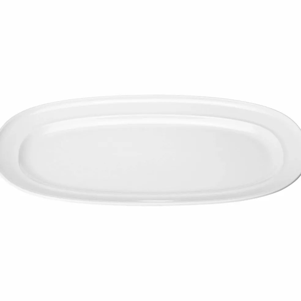 Koppel ovalt serveringsfat 31 cm, hvit