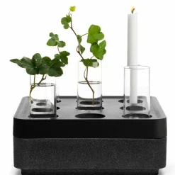 Korkskål gaveeske, small & 4 vaser, naturell
