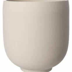 Krukke i steintøy 28 cm, naturhvit