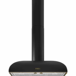 KS89AOE Vegghengt kjøkkenvifte, 90 cm, antrasitt & messing