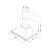 KTR90XE Victoria Vegghengt Ventilhette 90 cm, Rustfritt Stål