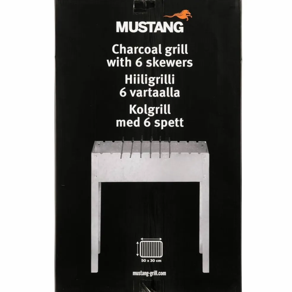 Kullgrill med grillspyd