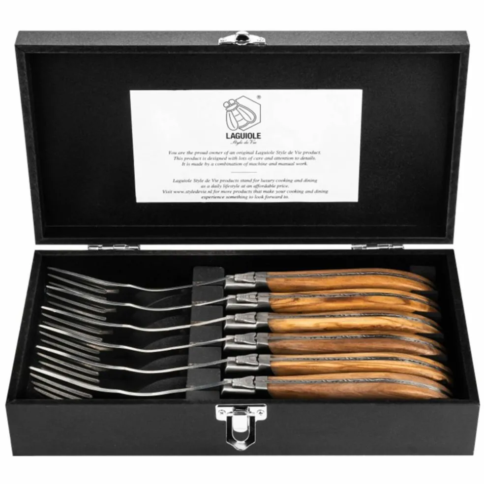 Laguiole Gafflar 6-pakning, olivtre