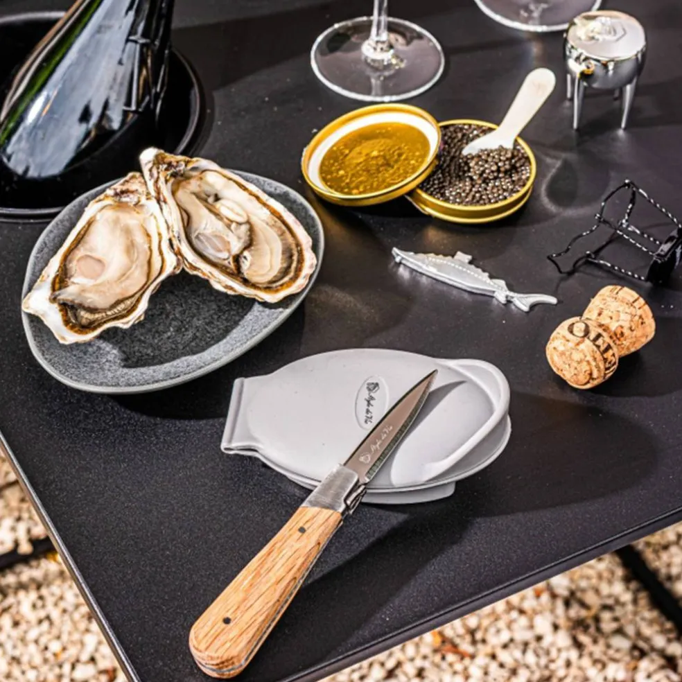 Laguiole Gavesett 5 deler med østerskniv, eik