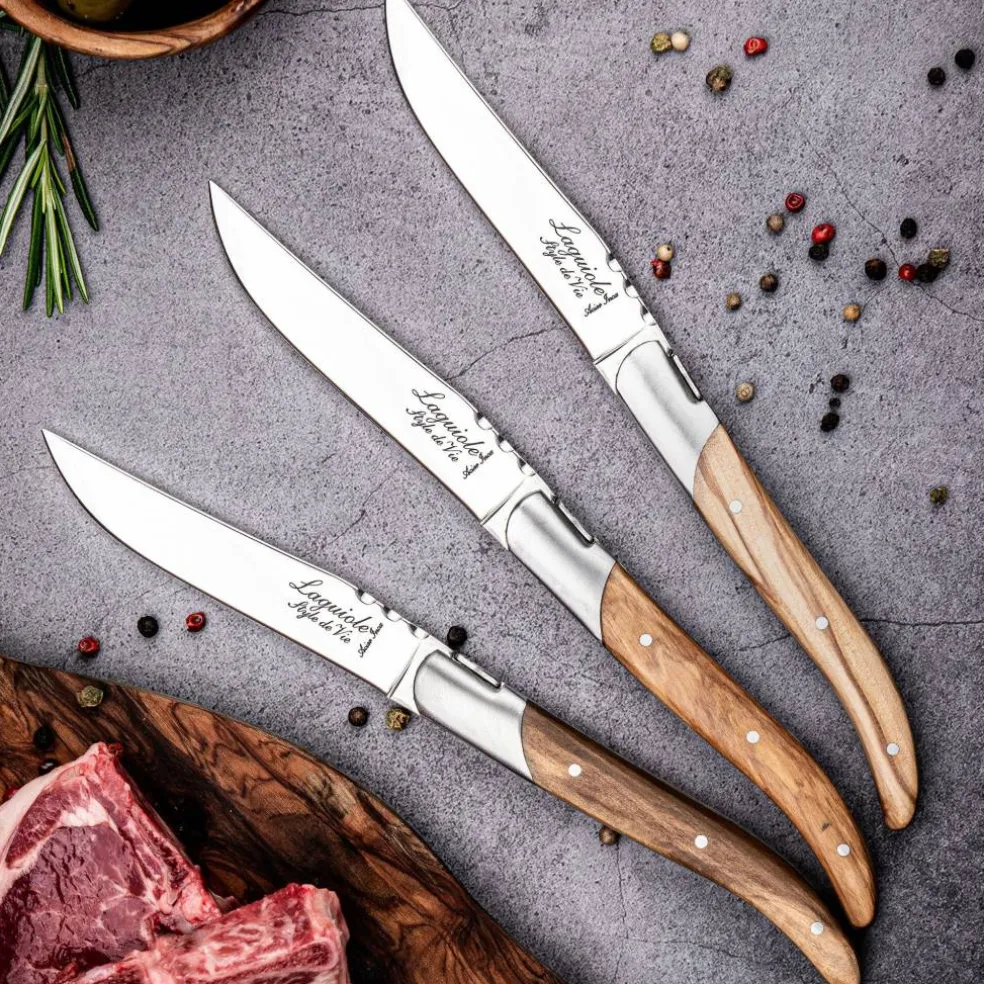 Laguiole Grillkniver 6-pakning, oliventre