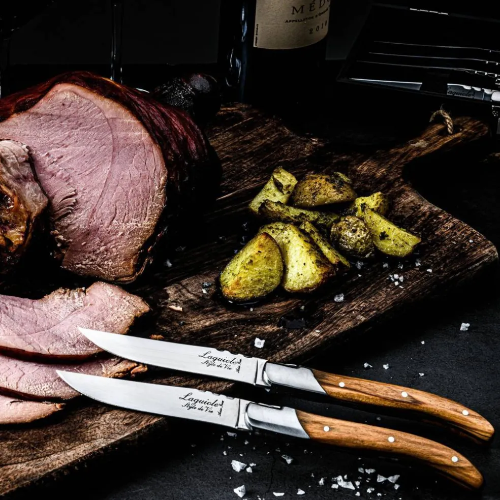 Laguiole Grillkniver 6-pakning, oliventre