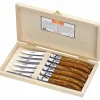 Laguiole kniver, 6 stk, oliventre